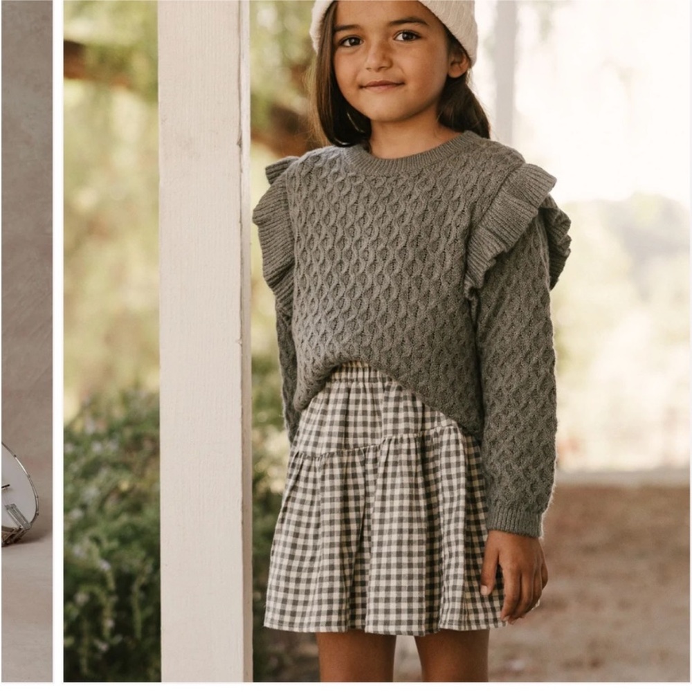 Rylee and cru La reina girls sweater size 6-7y in agave